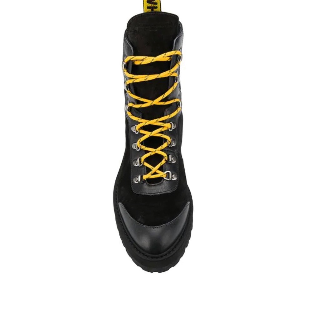 Off-White Leather Hiking Boots Size 10.5 Virgil Abloh MSRP: $1,490